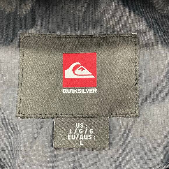 Quiksliver Eddie Aikau Surfer Lightweight Jacket Hooded size L Black - Picture 2 of 8